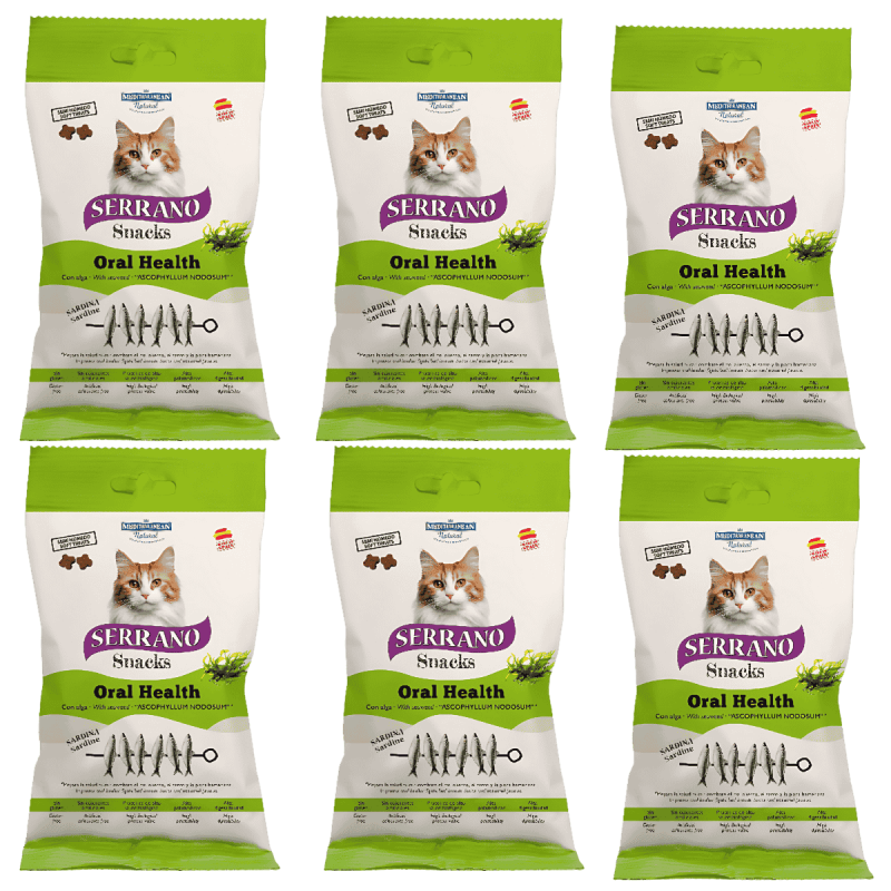 MNS Serrano Snacks Gato Sardina Oral Care 50g - Cuidado Dental Felino