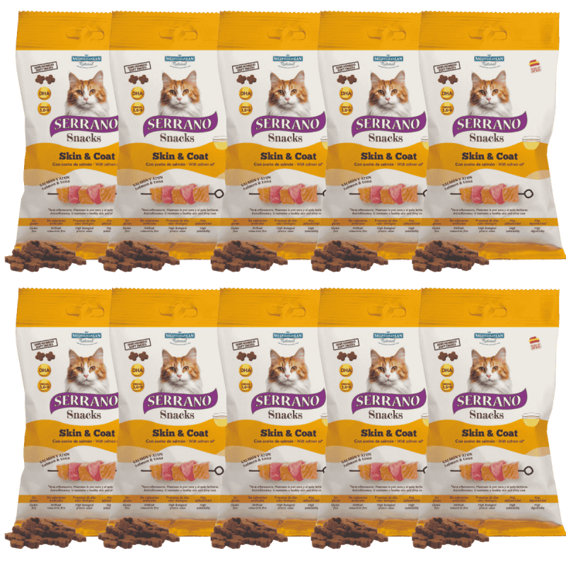 MNS Gato Serrano Snacks Omega 3 Salmón - Salud y Sabor para tu Felino