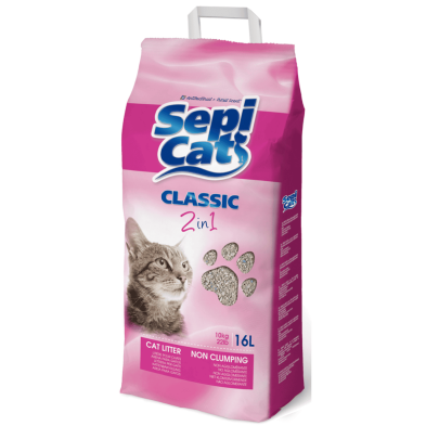 Sepicat Antibac 2in1 Arena Absorbente 10 kg - Arena Natural con Protección Antibacteriana para Gatos