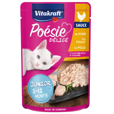 Vitakraft Poesie Delice Junior Pollo Tierno 85g – Alimentación Premium para Gatitos
