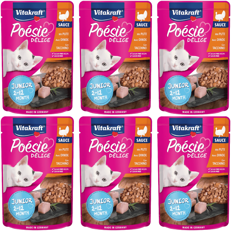 Vitakraft Poesie Delice Junior Pavo 85g – Nutrición Completa para Gatitos