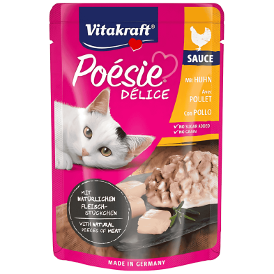 Vitakraft Poesie Delice Salsa Pollo – Sabor Irresistible para Gatos