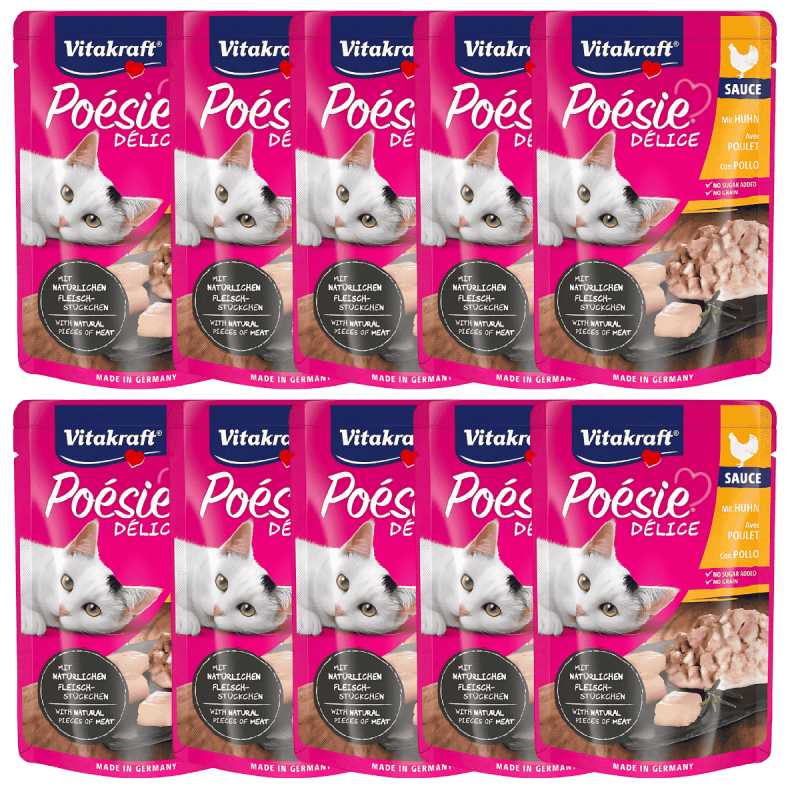 Vitakraft Poesie Delice Salsa Pollo – Sabor Irresistible para Gatos