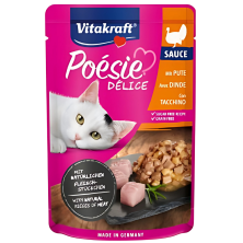Vitakraft Poesie Delice Salsa Pavo 85g – Comida Húmeda Premium para Gatos