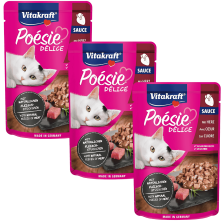 Vitakraft Poesie Delice Salsa Corazón 85g – Sabor irresistible para gatos