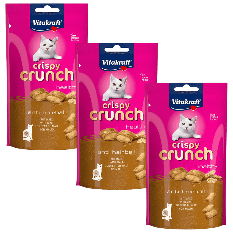 Vitakraft Crispy Crunch Antihairball 60g – Snacks para bolas de pelo