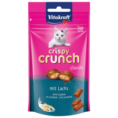 Vitakraft Crispy Crunch Salmón 60g – Snacks crujientes para gatos con salmón