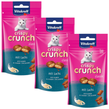 Vitakraft Crispy Crunch Salmón 60g – Snacks crujientes para gatos con salmón