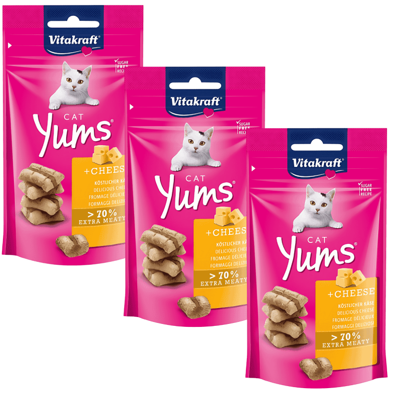 Vitakraft Cat Yums Queso 40g – Snacks irresistibles para gatos
