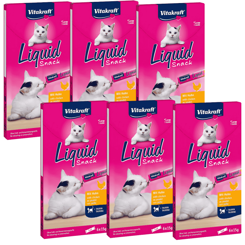Vitakraft Liquid Snack Pollo con Taurina 90g – Snack cremoso y saludable para gatos