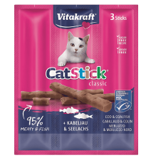 Vitakraft Cat Stick Bacalao y Atún 3x6g – Snack irresistible para gatos