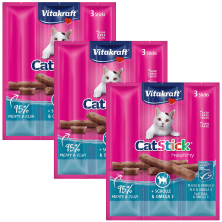 Vitakraft Cat Stick Pescado con Omega 3x6g – Snack saludable para gatos
