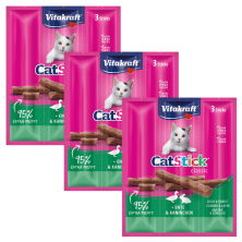 Vitakraft Cat Stick Pato y Conejo 3x6g – Snack delicioso y saludable para gatos