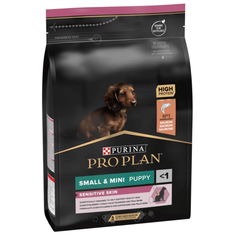 Purina Pro Plan Dog Puppy Small&Mini Skin Salmon 3 kg – Pienso para cachorros de razas pequeñas con salmón
