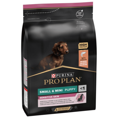 Purina Pro Plan Dog Puppy Small&Mini Skin Salmon 3 kg – Pienso para cachorros de razas pequeñas con salmón