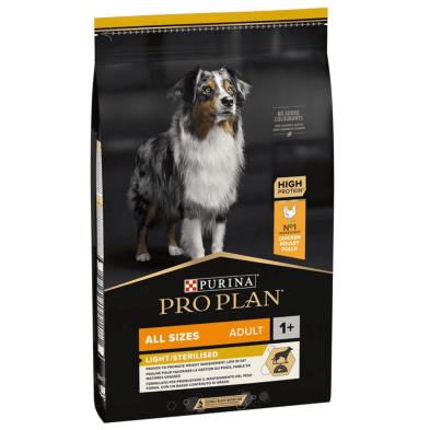 Purina Pro Plan All Sizes Adult Light/Sterilized Pollo – Control de peso para perros