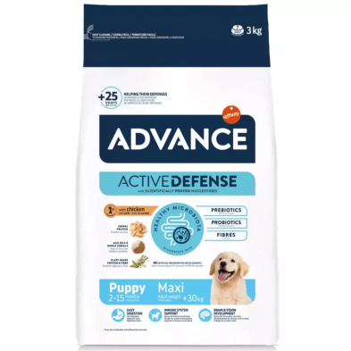 Advance Dog Puppy Protect Maxi Pollo & Arroz 3 kg – Pienso para cachorros de razas grandes