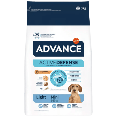 Advance Mini Light Pollo & Arroz – Pienso Light Perros Pequeños