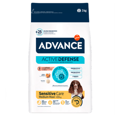 Advance Dog Medium-Maxi Sensitive Salmon & Rice – Pienso Hipoalergénico para Perros de Raza Mediana y Grande