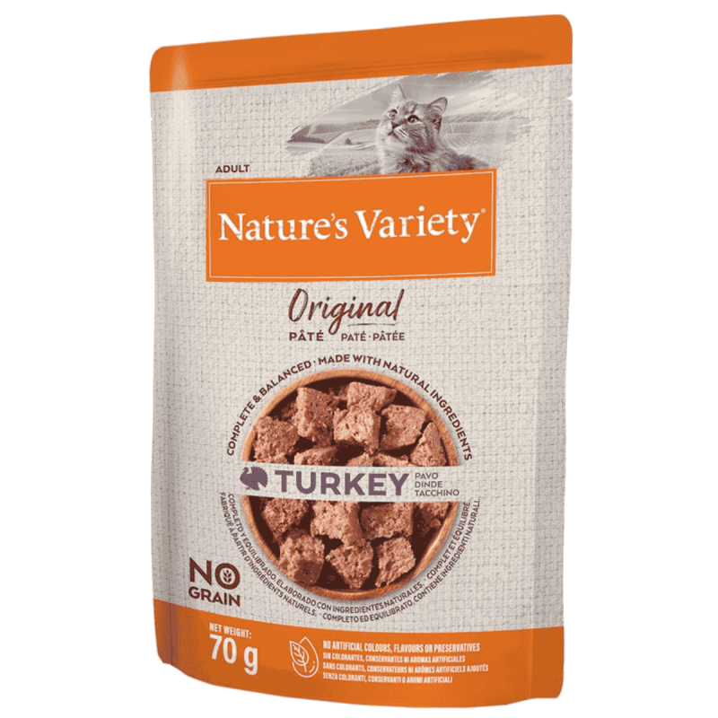 Nature's Variety Original Pavo 70g | Comida húmeda natural para gatos adultos