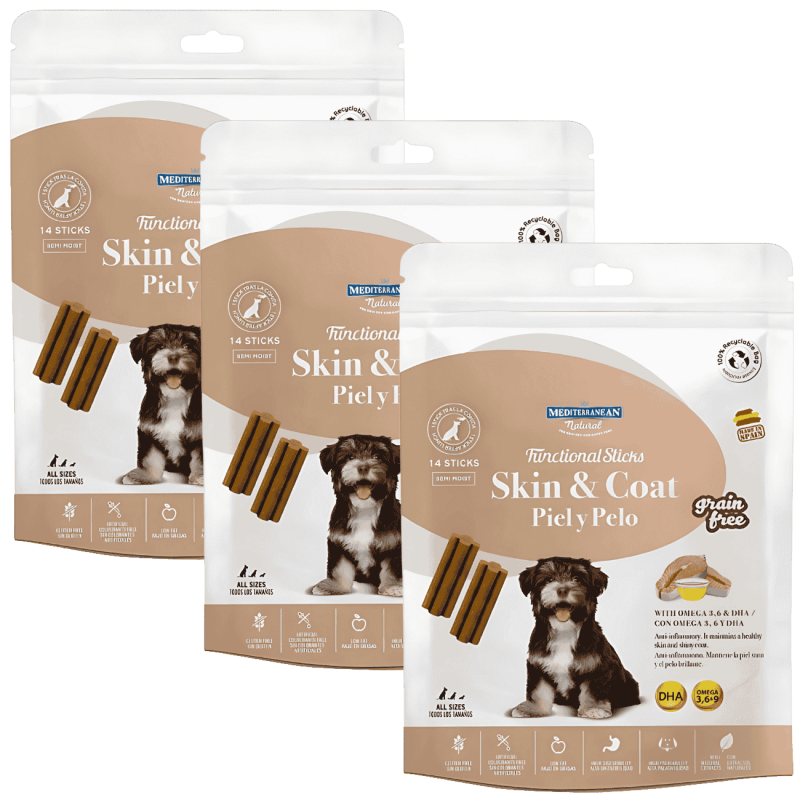 Mediterranean Natural Functional Snacks Piel y Pelo 150 gr | Cuidado Dermocanino