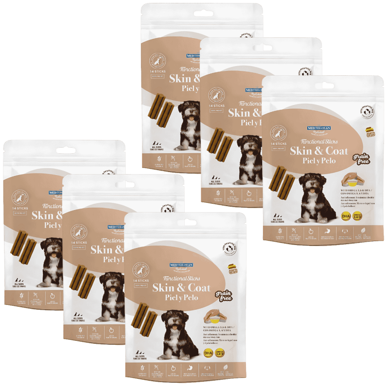 Mediterranean Natural Functional Snacks Piel y Pelo 150 gr | Cuidado Dermocanino