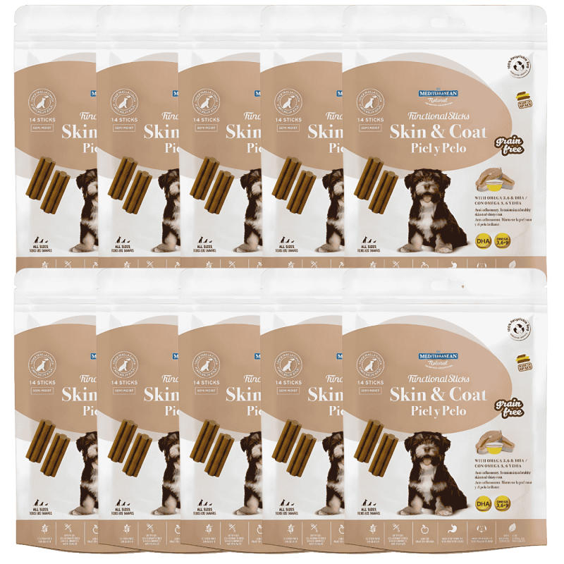 Mediterranean Natural Functional Snacks Piel y Pelo 150 gr | Cuidado Dermocanino