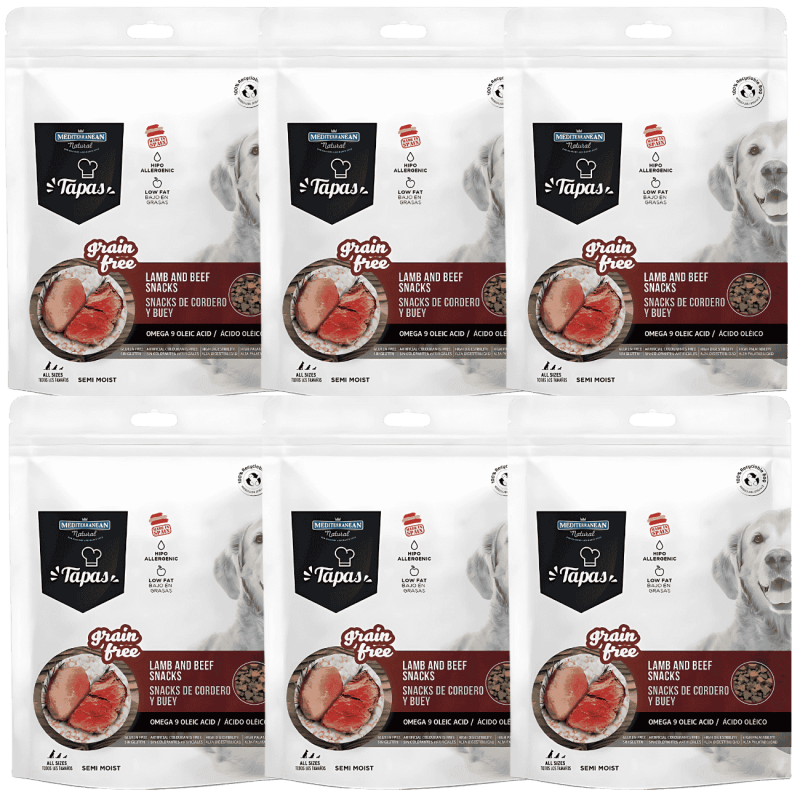 Mediterranean Natural Tapas Grain Free Cordero y Buey 150 gr | Snack Natural sin Cereales
