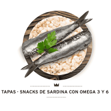 Mediterranean Natural Tapas Grain Free Sardina con Omega 3 y 6 - 150 gr | Snack Saludable