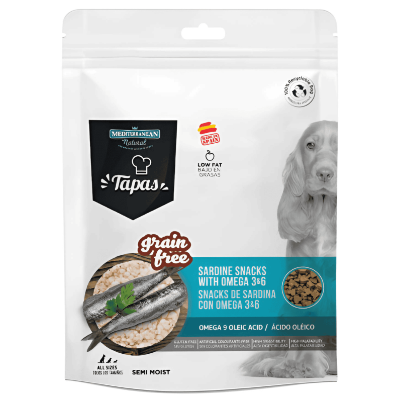 Mediterranean Natural Tapas Grain Free Sardina con Omega 3 y 6 - 150 gr | Snack Saludable