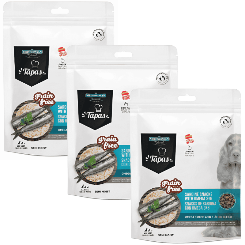 Mediterranean Natural Tapas Grain Free Sardina con Omega 3 y 6 - 150 gr | Snack Saludable