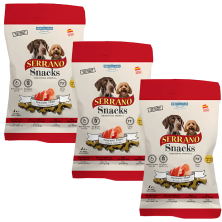 Mediterranean Natural Snacks Serrano Jamón 85 gr | Snack Natural para Perros