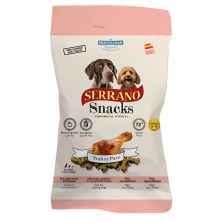 Mediterranean Natural Snacks Serrano Pavo 85 gr | Snack Natural para Perros