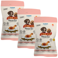Mediterranean Natural Snacks Serrano Pavo 85 gr | Snack Natural para Perros
