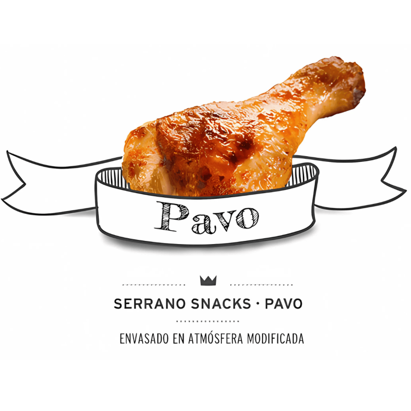 Mediterranean Natural Snacks Serrano Pavo 85 gr | Snack Natural para Perros