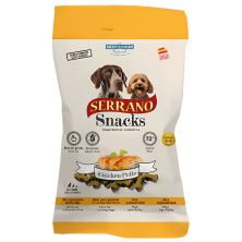 Mediterranean Natural Snacks Serrano Pollo 85 gr | Snack Natural para Perros