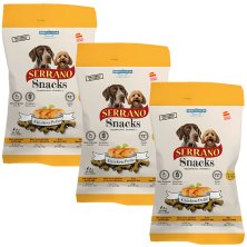 Mediterranean Natural Snacks Serrano Pollo 85 gr | Snack Natural para Perros