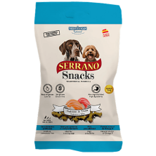 Mediterranean Natural Snacks Serrano Salmón 85 gr | Snack Natural para Perros