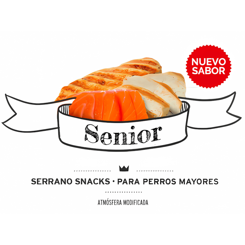 Mediterranean Natural Snacks Serrano Senior 85 gr | Snack Natural para Perros Senior