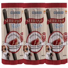 Mediterranean Natural Snacks Serrano Barritas Jamón 16 Uds | Snack Natural para Perros