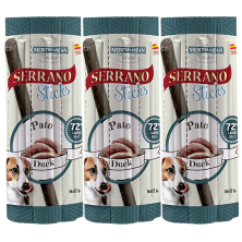 Mediterranean Natural Snacks Serrano Barritas Pato 16 Uds | Snack Natural para Perros