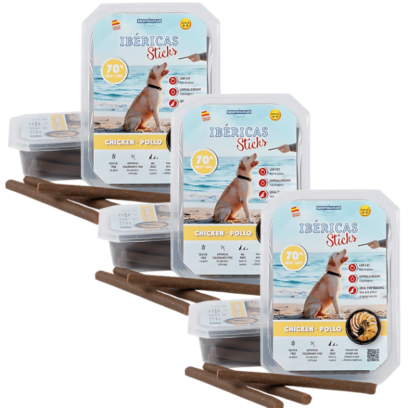 Mediterranean Natural Ibéricas Sticks Pollo 350 gr y 800 gr | Snack Natural para Perros