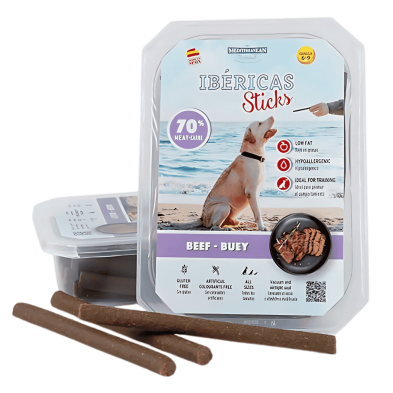 Mediterranean Natural Ibéricas Sticks Buey 800 gr | Snack Natural para Perros