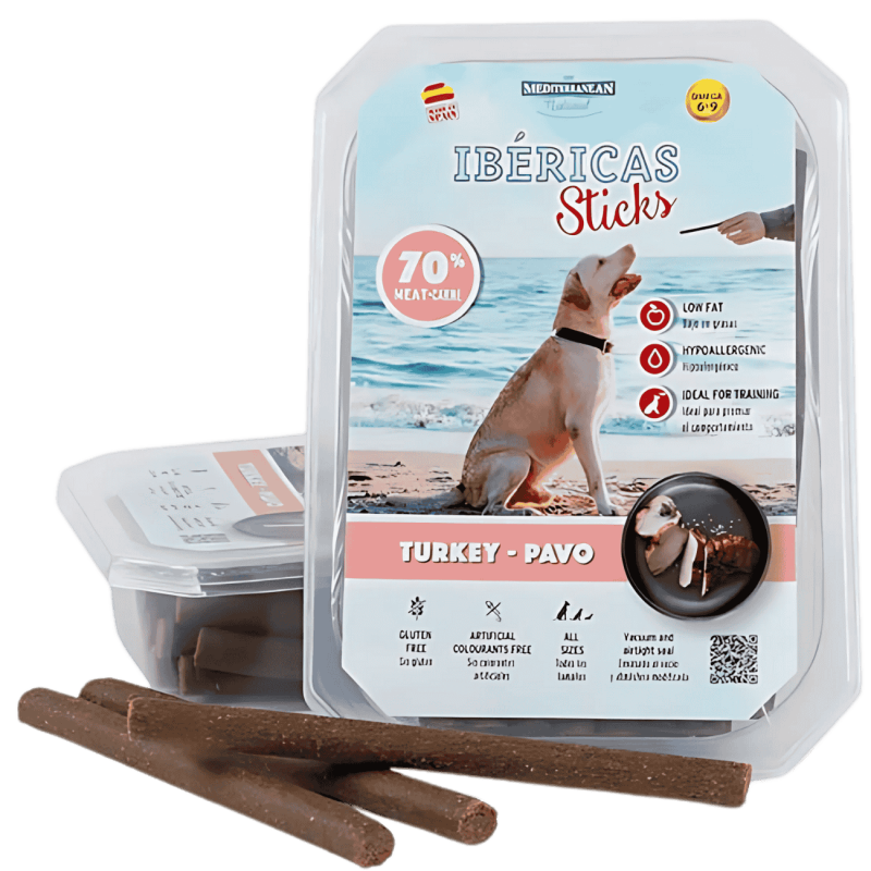 Mediterranean Natural Ibéricas Sticks Pavo 800 gr | Snack Natural para Perros