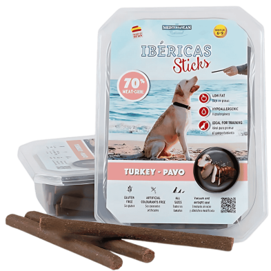 Mediterranean Natural Ibéricas Sticks Pavo 800 gr | Snack Natural para Perros