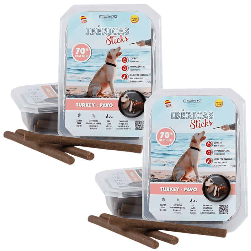 Mediterranean Natural Ibéricas Sticks Pavo 800 gr | Snack Natural para Perros