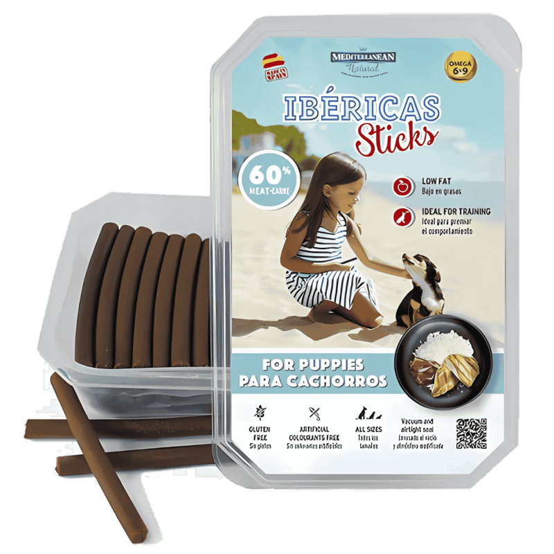 Mediterranean Natural Ibéricas Sticks Cachorros 350 gr y 800 gr | Snack Natural para Perros