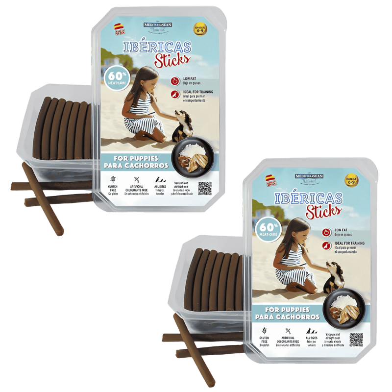Mediterranean Natural Ibéricas Sticks Cachorros 350 gr y 800 gr | Snack Natural para Perros