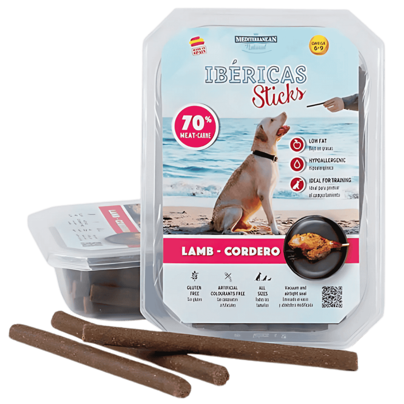 Mediterranean Natural Ibéricas Sticks Cordero 800 gr | Snack Natural para Perros