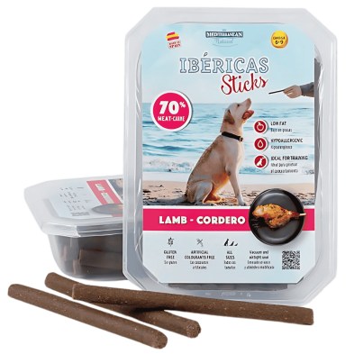 Mediterranean Natural Ibéricas Sticks Cordero 800 gr | Snack Natural para Perros